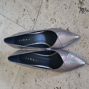 Zara NWT translucent tointy heels
